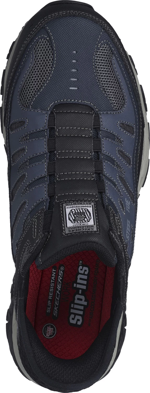 SKECHERS Work SK200211NVGY Cankton-Pending Hands Free Slip-ins™, Men's, Navy/Grey, Steel Toe, EH, Low Athletic, Work Shoe 4 SKECHERS Work SK200211NVGY Cankton-Pending Hands Free Slip-ins™, Men's, Navy/Grey, Steel Toe, EH, Low Athletic, Work Shoe - Image 4