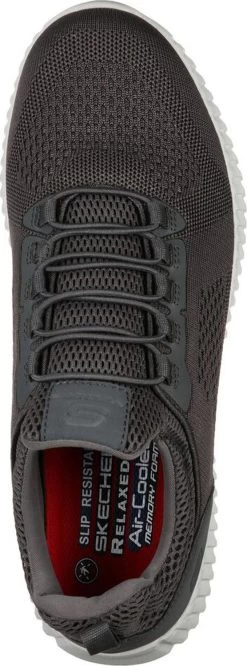 SKECHERS Work SK77188CHAR Cessnock, Men's, Charcoal, Soft Toe, EH, Slip Resistant Casual -Fashion Shoes Shop sk77188char top