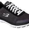 SKECHERS Work SK77217BKW Black/White Comfort Flex Pro HC Soft Toe, Slip Resistant Women's Athletic