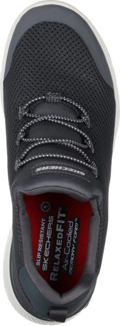 SKECHERS Work SK77281CHAR Marsing-Waiola, Women's, Charcoal, Soft Toe Casual -Fashion Shoes Shop sk77281char top