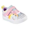 Skechers Kids' Toddler Twinkle Sparks Unicorn Charmed Shoes Slip On Running Velcro Light Up