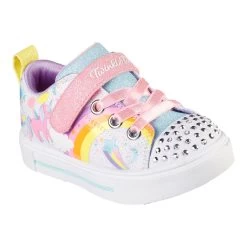 Skechers Kids' Toddler Twinkle Sparks Unicorn Charmed Shoes Slip On Running Velcro Light Up