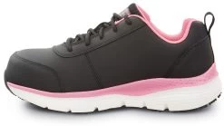 SKECHERS Work Arch Fit SSK108098BKPK Reagan, Women's, Black/Pink, Athletic Style, Alloy Toe, EH, MaxTRAX Slip Resistant, Work Shoe -Fashion Shoes Shop ssk108098bkpk.inside