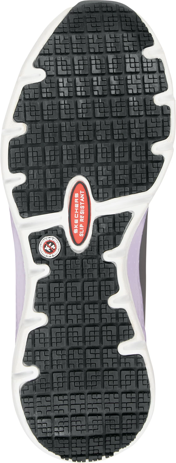 SKECHERS Work Arch Fit SSK108098GYPR Reagan, Women's, Grey/Purple, Athletic Style, Alloy Toe, EH, MaxTRAX Slip Resistant, Work Shoe 5 SKECHERS Work Arch Fit SSK108098GYPR Reagan, Women's, Grey/Purple, Athletic Style, Alloy Toe, EH, MaxTRAX Slip Resistant, Work Shoe - Image 5