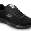 SKECHERS Work SSK8174BLK Ava, Women's, Black, Athletic Style, MaxTRAX Slip Resistant, Soft Toe Work Shoe