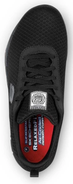 SKECHERS Work SSK8174BLK Ava, Women's, Black, Athletic Style, MaxTRAX Slip Resistant, Soft Toe Work Shoe -Fashion Shoes Shop ssk8174blk top