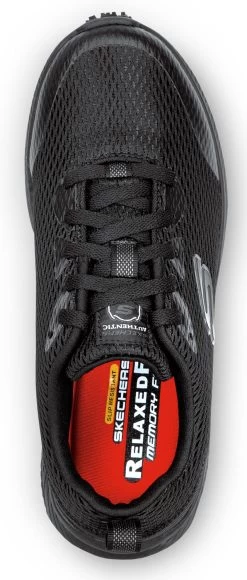 SKECHERS Work SSK8347BLK Jenny, Women's, Black, Athletic Style, MaxTRAX Slip Resistant, Soft Toe Work Shoe -Fashion Shoes Shop ssk8347blk top