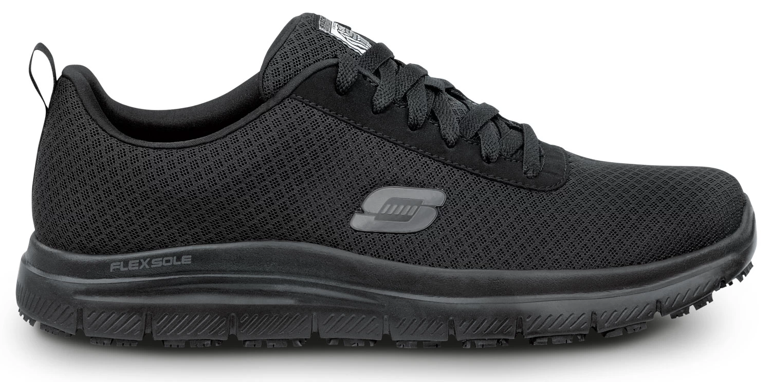 SKECHERS Work SSK9159BLK Luke, Men's, Black, Soft Toe, EH, Slip Resistant Lace Up Athletic 2 SKECHERS Work SSK9159BLK Luke, Men's, Black, Soft Toe, EH, Slip Resistant Lace Up Athletic - Image 2
