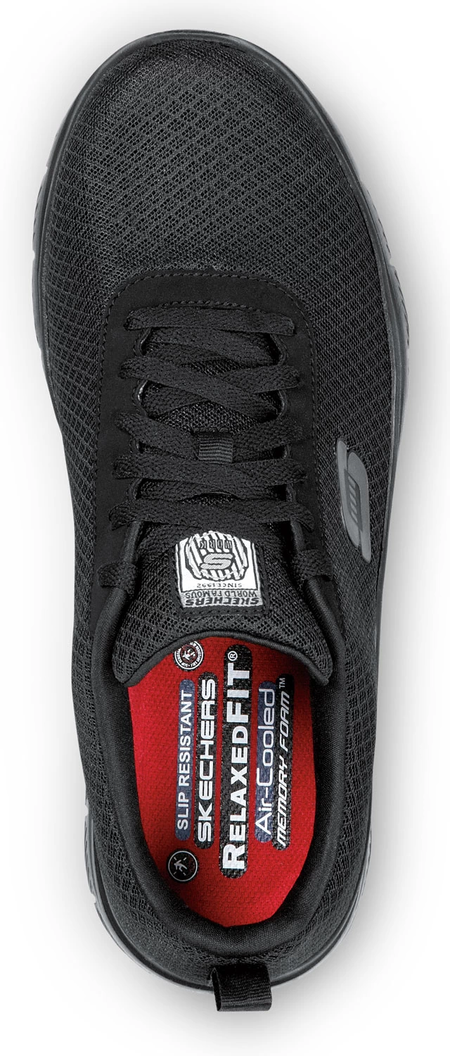 SKECHERS Work SSK9159BLK Luke, Men's, Black, Soft Toe, EH, Slip Resistant Lace Up Athletic 4 SKECHERS Work SSK9159BLK Luke, Men's, Black, Soft Toe, EH, Slip Resistant Lace Up Athletic - Image 4