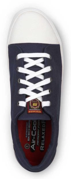SKECHERS Work SSK9740NVW Patrick Navy/White, Men's, Soft Toe, Slip Resistant Skate Shoe 8 SKECHERS Work SSK9740NVW Patrick Navy/White, Men's, Soft Toe, Slip Resistant Skate Shoe -Fashion Shoes Shop ssk9740nvw top