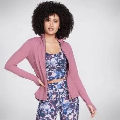 Skechers Women's Go Walk Mesh Jacket Dark Mauve -Fashion Shoes Shop w03ja158 dkmv d