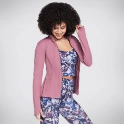 Skechers Women's Go Walk Mesh Jacket Dark Mauve -Fashion Shoes Shop w03ja158 dkmv e